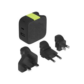 InstantCharger 65W 2 USB - Black - Powerful USB-C and USB-A GaN PD charger - Hero